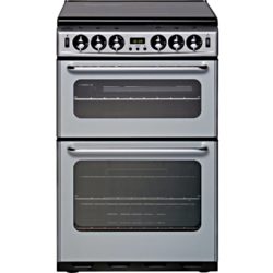New World 550TSIDLm 55cm Twin Cavity Gas Cooker in Silver